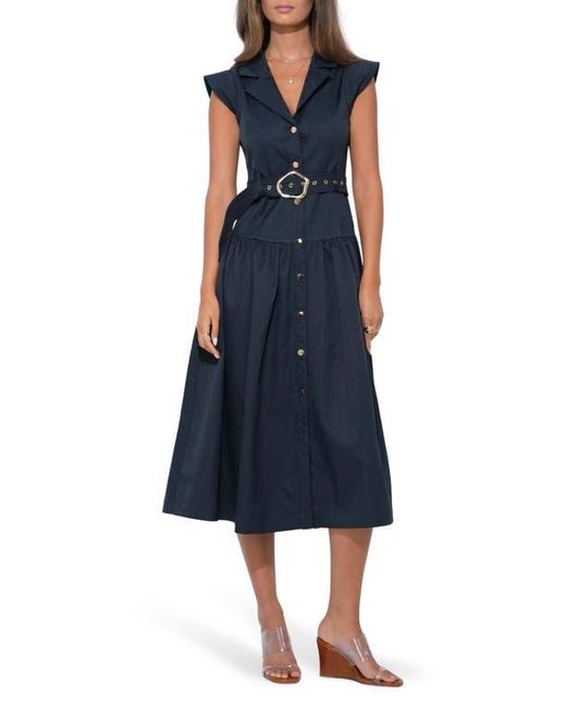 Adelyn Rae Blue Olivia Shirtdress