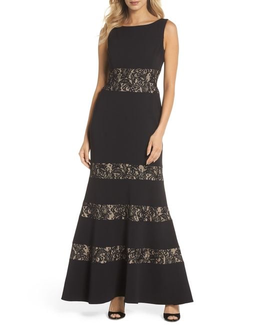 Vince camuto sequin crepe trumpet clearance gown