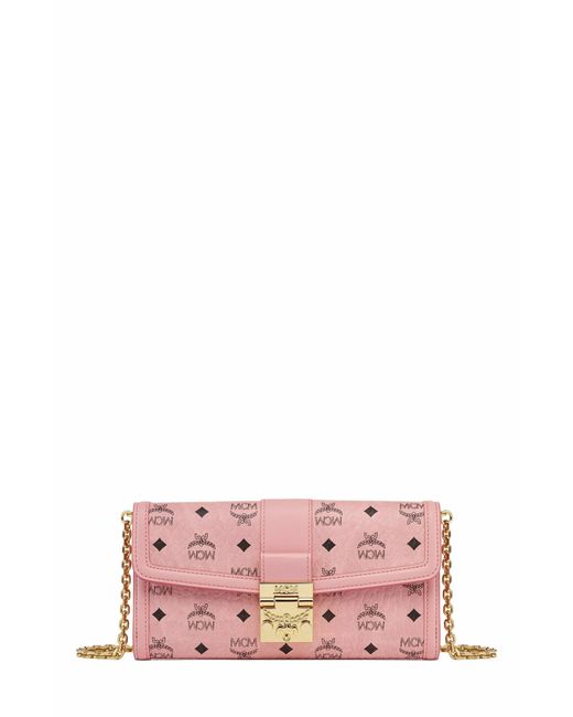 MCM Pink Tracy Chain Wallet