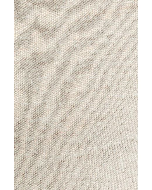 Alex Crane Natural Ola Linen Knit Short Sleeve Button-Up for men