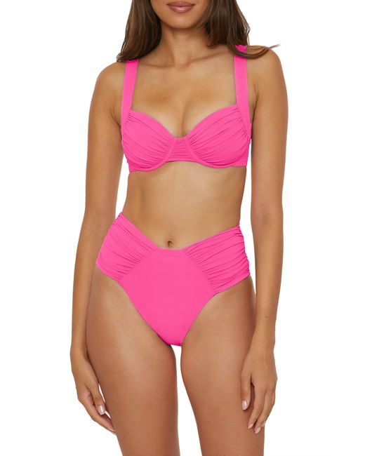 Becca Pink Color Code High Cut Bikini Bottoms