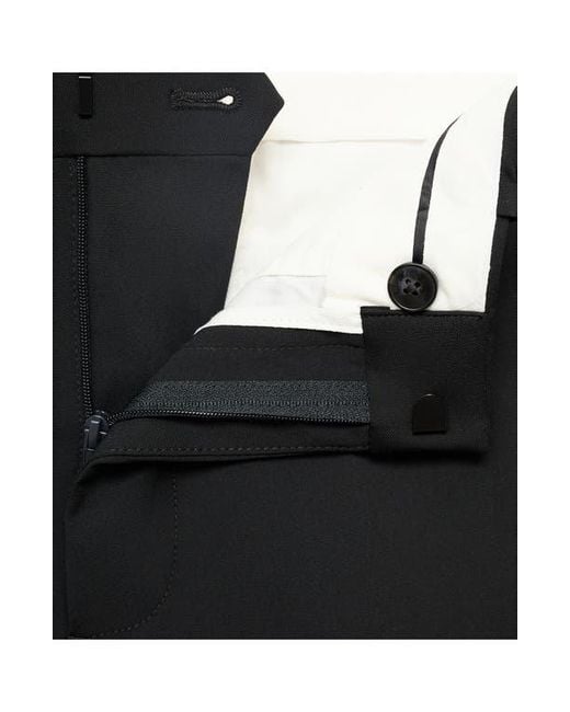 Mango Black Slim Fit Flat Front Pants for men