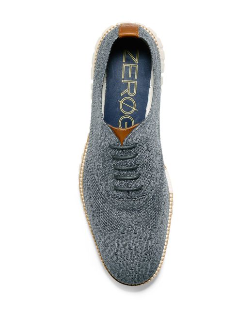 Cole Haan Gray Zerogrand Stitchlite Wing Oxford for men