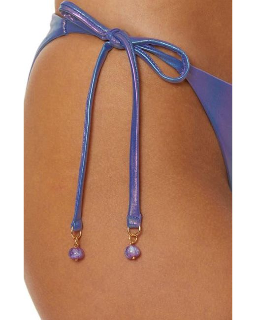 Isabella Rose Blue Disco Fever Side Tie Bikini Bottoms