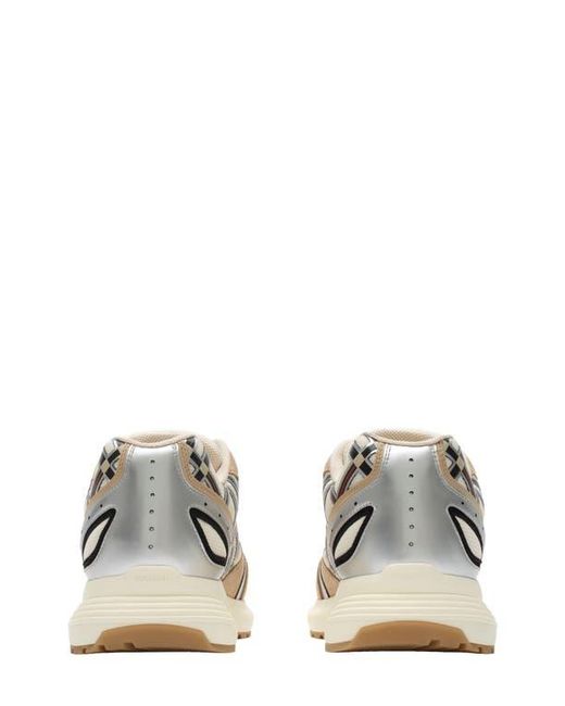 Burberry White Eclipse Mixed Media Sneaker for men