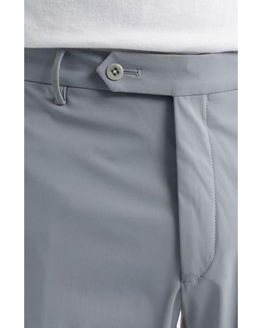 Zanella Blue Active Stretch Flat Front Pants for men