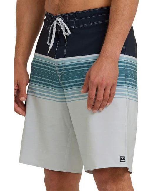 Billabong Blue All Day Stripe Board Shorts for men