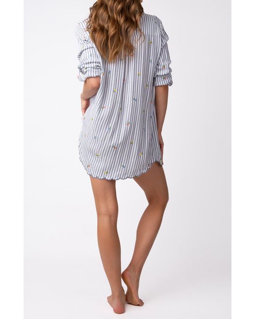 Pj Salvage White Build Buttercup Long Sleeve Nightgown