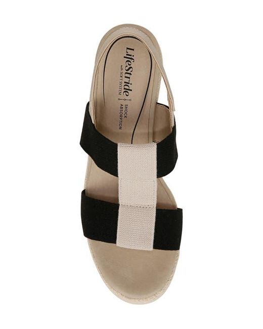 LifeStride Multicolor Tallulah Espadrille Slingback Platform Wedge Sandal