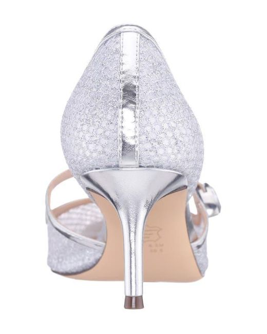 Nina White Nashly Pointed Toe Cap Toe Mary Jane Pump