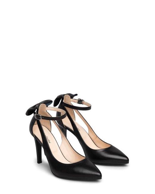 Nero Giardini Black Bow Ankle Strap Pump
