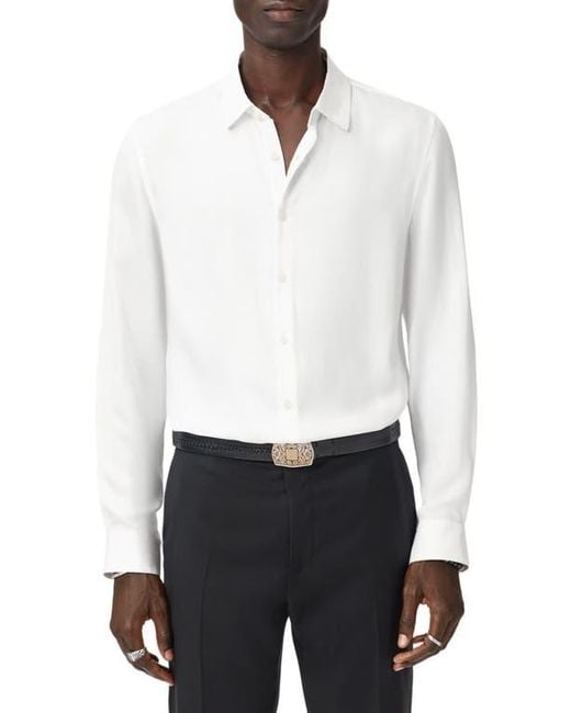 John Varvatos Men's White Ross Button-Up Shirt