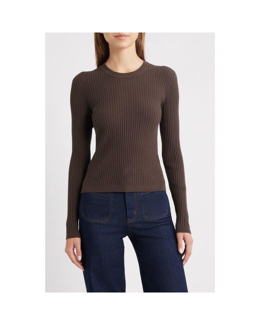 FRAME Black The Fine Cable Sweater