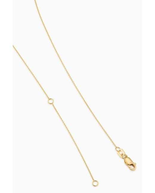 Oradina White 14K Solid Luminous 1 Carat Lab Diamond Classic Solitaire Necklace