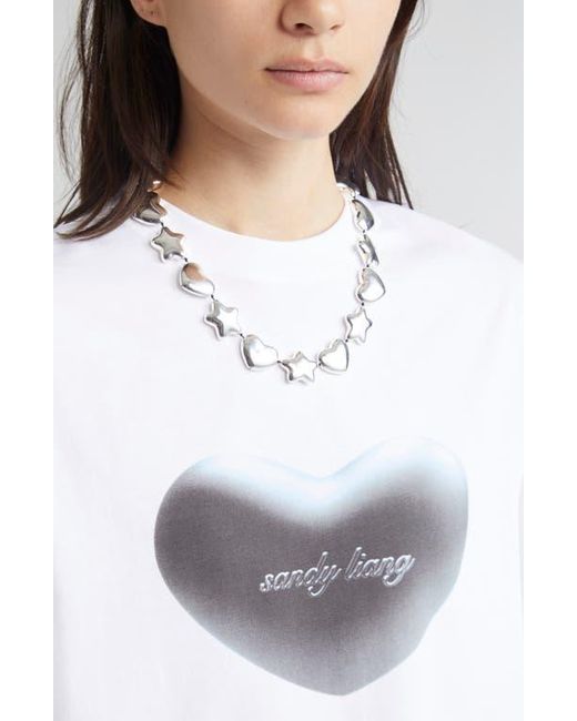 Sandy Liang Beans Collar Necklace in Metallic | Lyst