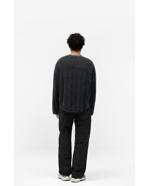 Represent Black Varsity Sweater for men