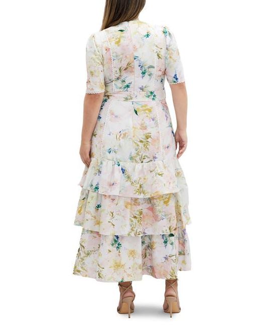 City Chic Multicolor Tiered Maxi Dress