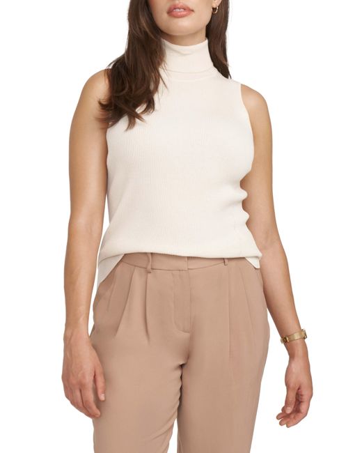 Anne Klein Sleeveless Ribbed Turtleneck 