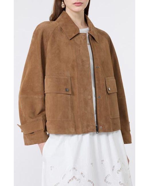 Weekend by Maxmara Brown Abito Suede Jacket