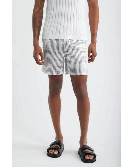 Open Edit Multicolor Satin Drawstring Shorts for men