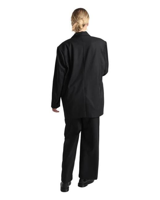 ALMINA CONCEPT Black Oversized Double Button Blazer