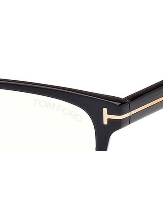 Tom Ford Brown 54Mm Rectangular Light Blocking Glasses for men
