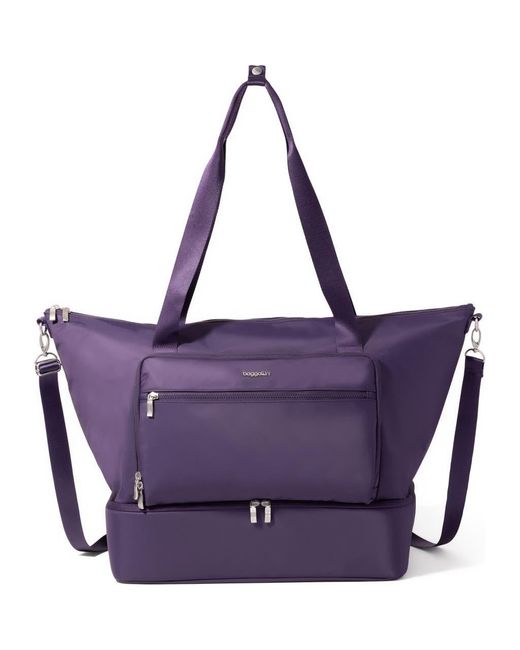 Baggallini Purple Park Ave Weekender Tote