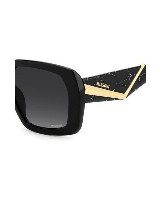 Missoni Black 55Mm Gradient Rectangular Sunglasses