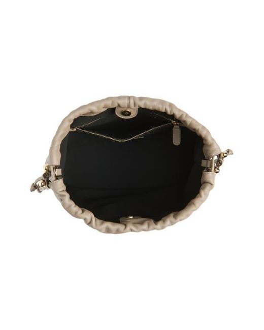 Strathberry Natural Drawstring Pouch Leather Shoulder Bag