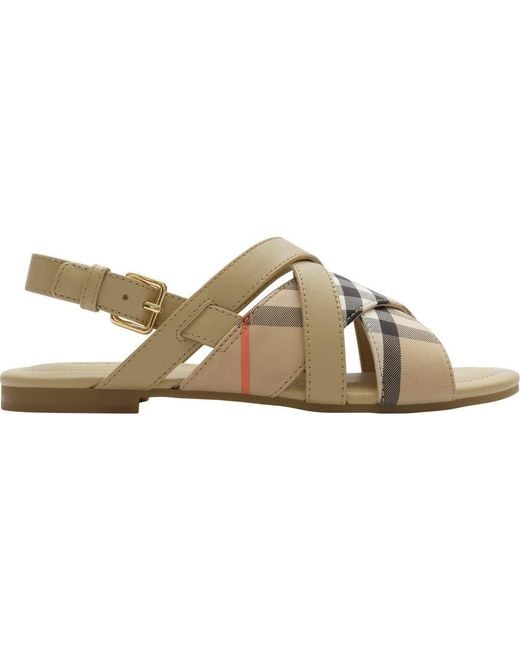 Burberry Brown Check Sandals