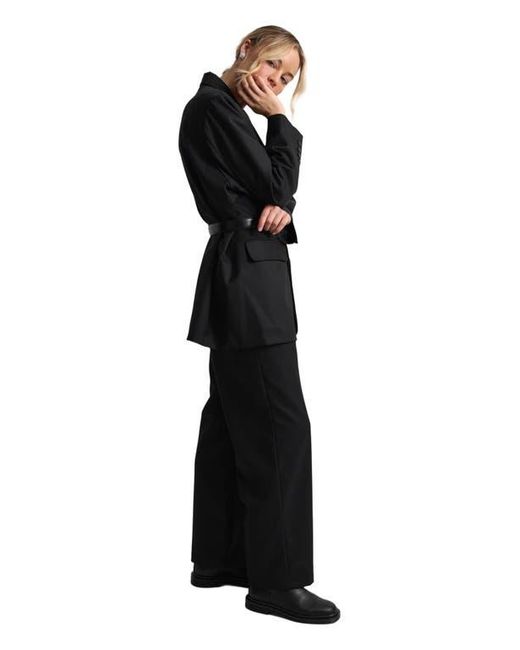 ALMINA CONCEPT Black Oversized Double Button Blazer