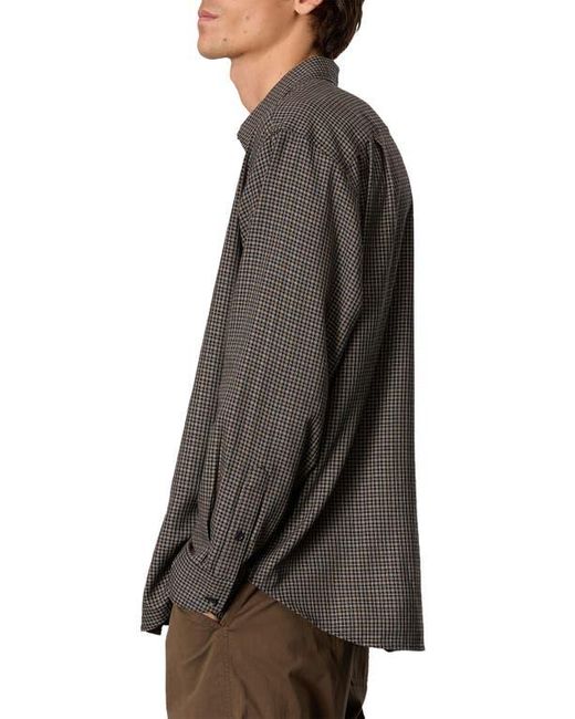 Rag & Bone Gray Matthew Cotton Blend Flannel Button-Up Shirt for men