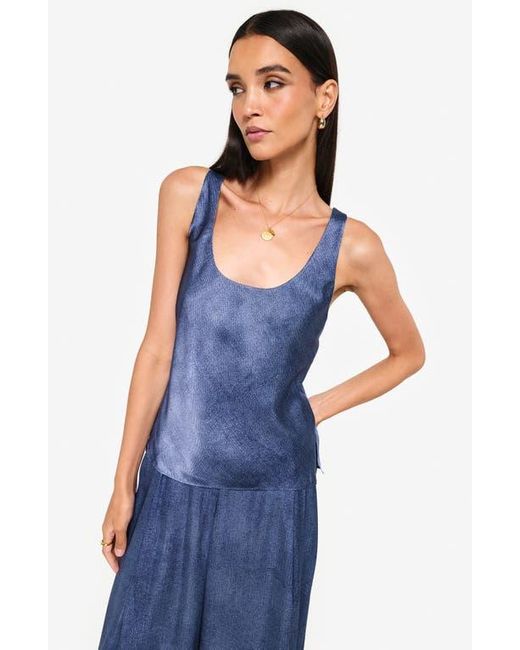 Cami NYC Blue Andressa Silk Shell