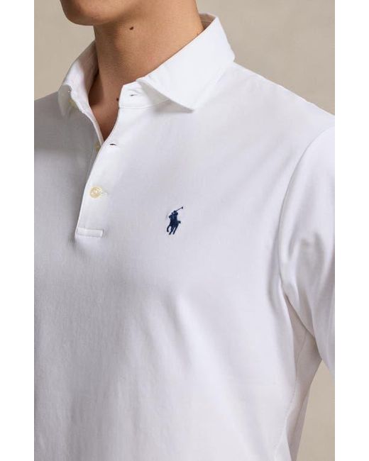 Polo Ralph Lauren Classic Fit Solid Cotton Polo in White for Men | Lyst