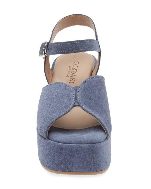 Cordani Blue Jenna Platform Wedge Sandal