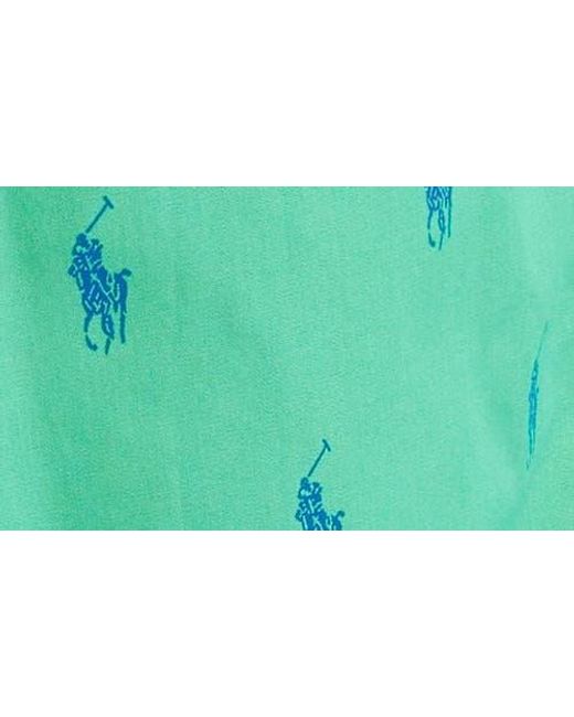Polo Ralph Lauren Green Polo Player Logo Print Woven Cotton Boxers for men