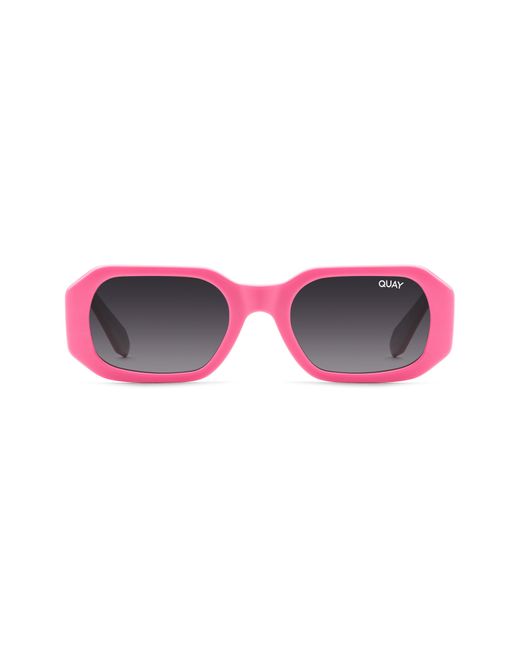 Quay Red Hyped Up 38mm Polarized Square Sunglasses