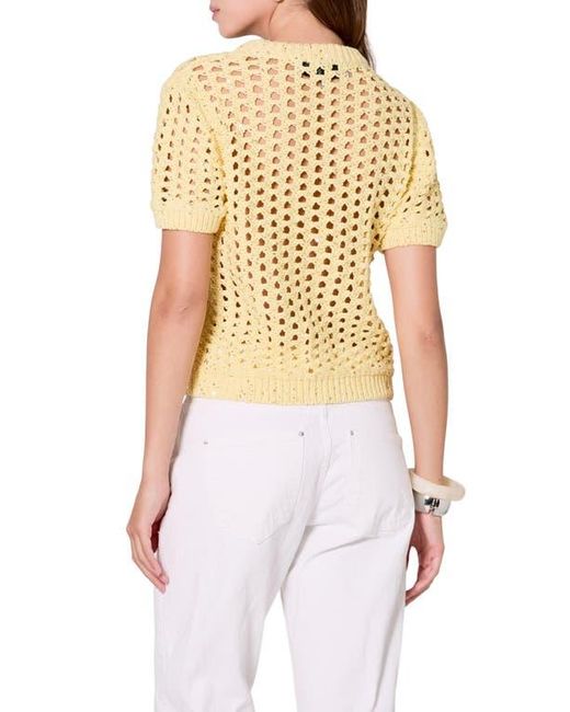 Endless Rose White Sequin Open Stitch Sweater
