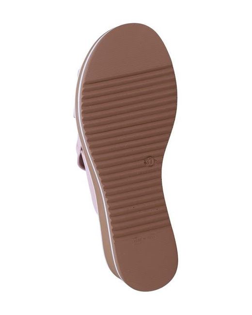 Ron White Pink Patrika Platform Wedge Slide Sandal