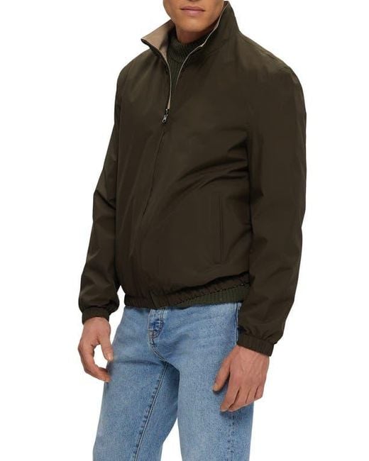 Gorski Black Reversible Zip Jacket for men