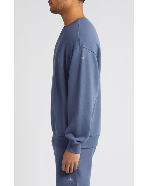 Alo Yoga Blue Chill Crewneck Sweatshirt for men