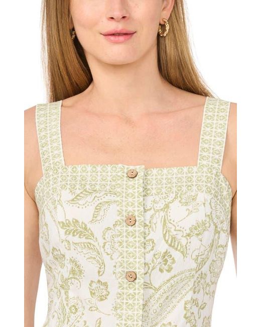 Vince Camuto White Button-Down Tank