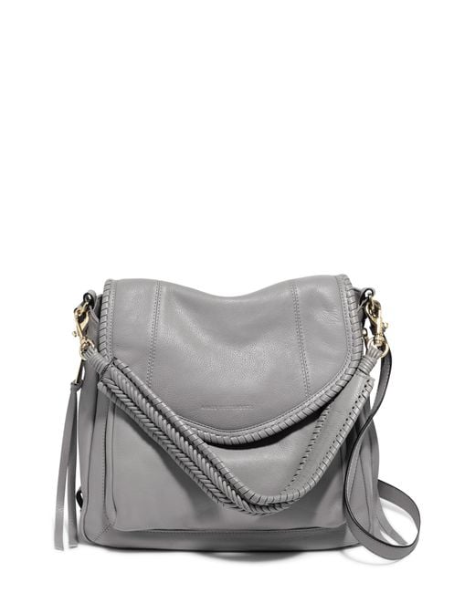 Aimee Kestenberg Gray All For Love Convertible Leather Shoulder Bag