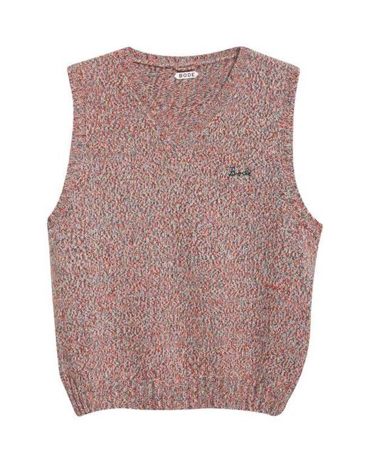 Bode Pink Falls Sweater Vest for men