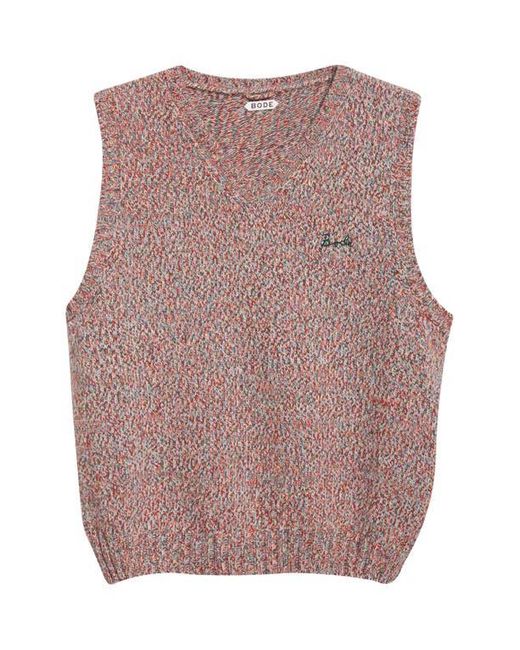 Bode Falls Sweater Vest in Pink for Men Lyst
