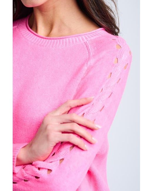 Lisa Todd Red Neon Lights Cotton Sweater