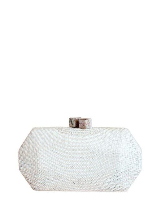 LIKHÂ White Solid Octagon Clutch