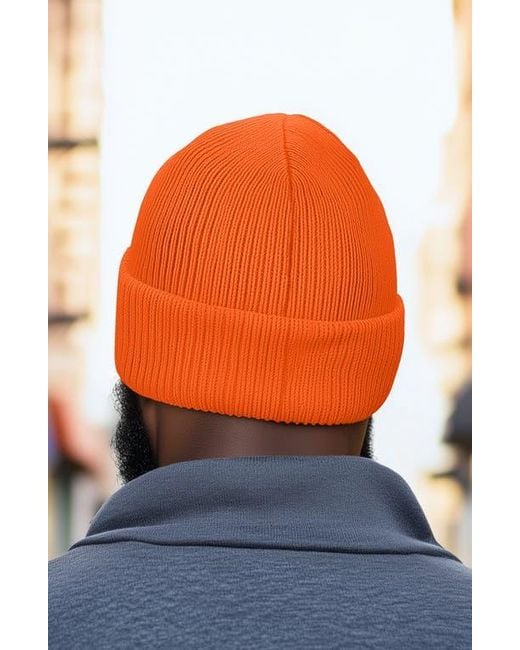 Alix Orange Chill Touch Beanie for men