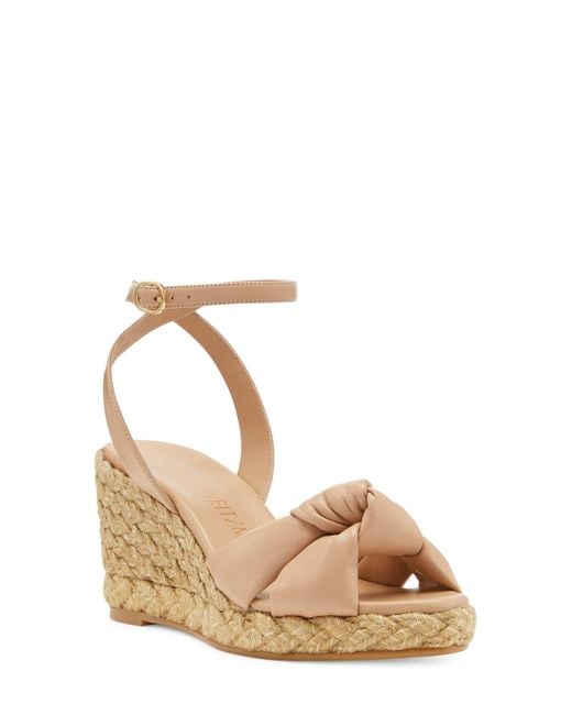 Stuart Weitzman Playa Espadrille Knot Wedge Sandal in Natural Lyst