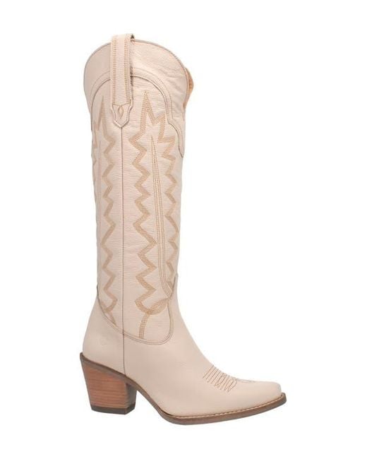 Dingo White Knee High Western Boot